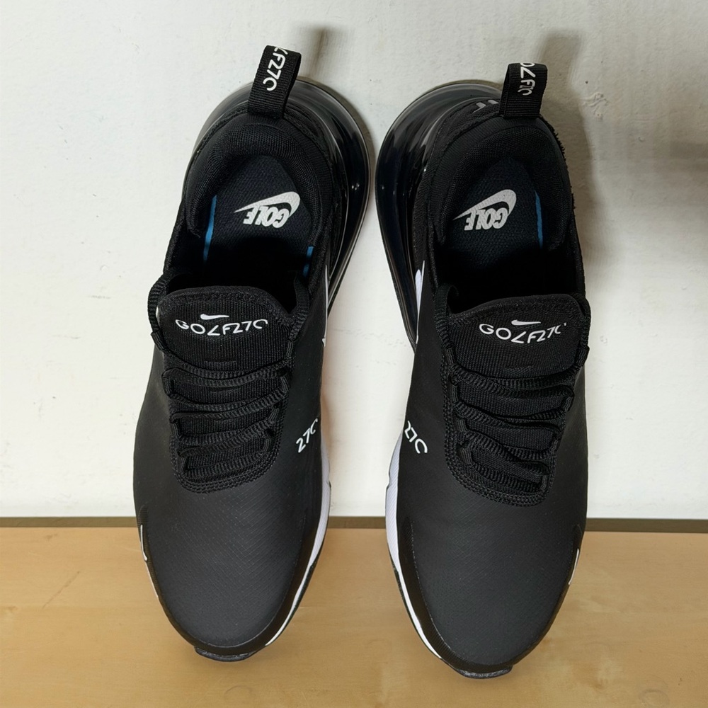 Nike Air Max 270 Golf Black White Sneakers CK6483-001 Men’s Size 8 - Picture 6 of 8